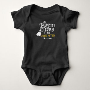 My Favourite Veteran is My Grand Mother Military Baby Bodysuit