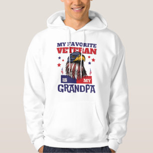 My Favourite Veteran Is My Grandpa Veterans Day US Hoodie