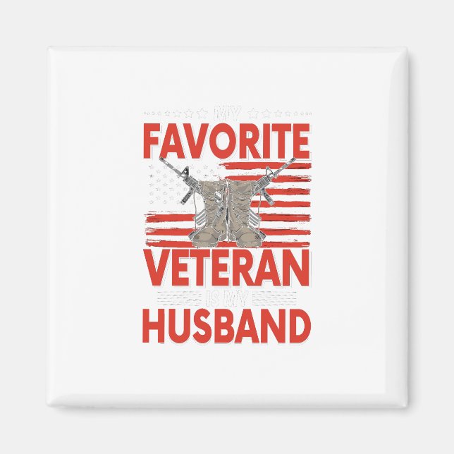 my favourite veteran is my husband magnet (Front)