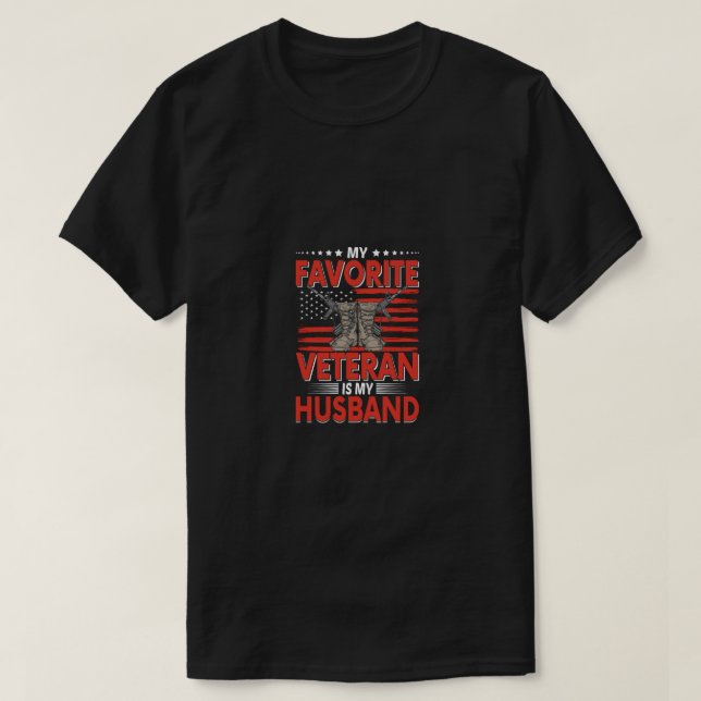 my favourite veteran is my husband T-Shirt (Design Front)