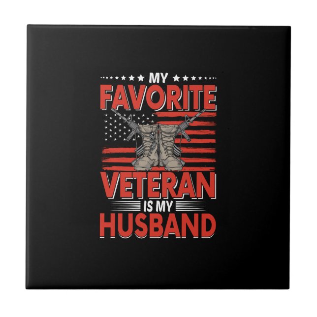 my favourite veteran is my husband tile (Front)