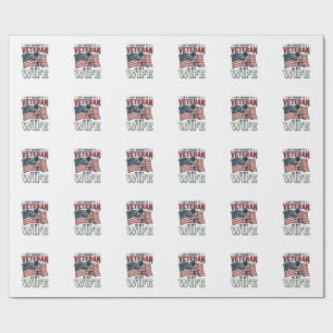 My Favourite Veteran Is My Wife Patriotic Shirt De Wrapping Paper