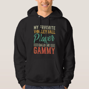 My Favourite Volleyball Player Calls Me Gammy Vint Hoodie