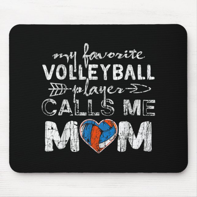 My Favourite volleyball Player Calls Me Mum Fun Mu Mouse Mat (Front)