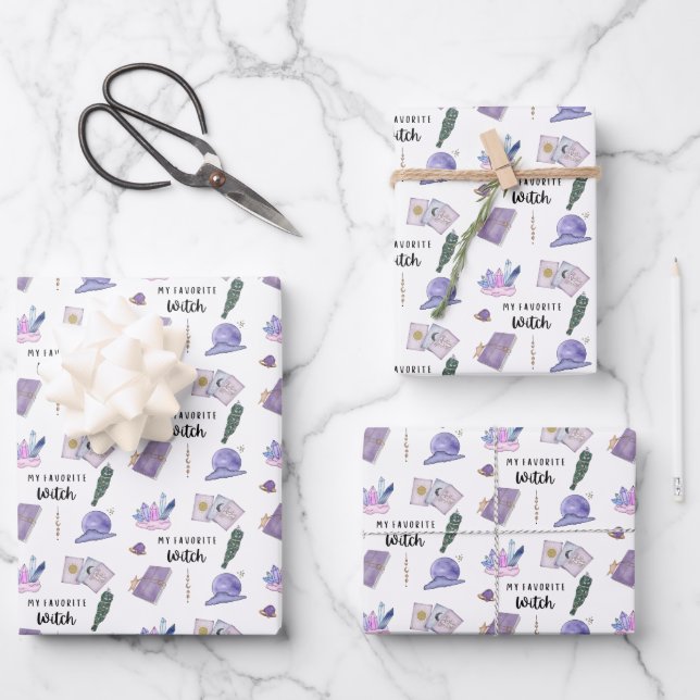 My Favourite Witch Wrapping Paper Sheets (Front)