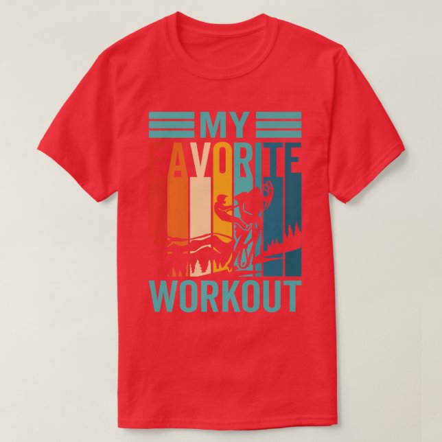 My Favourite Workout Motor Sled Snowmobile  T-Shirt (Design Front)