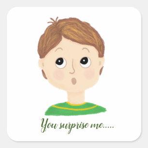 My Feelings Emotions Chart Square Sticker