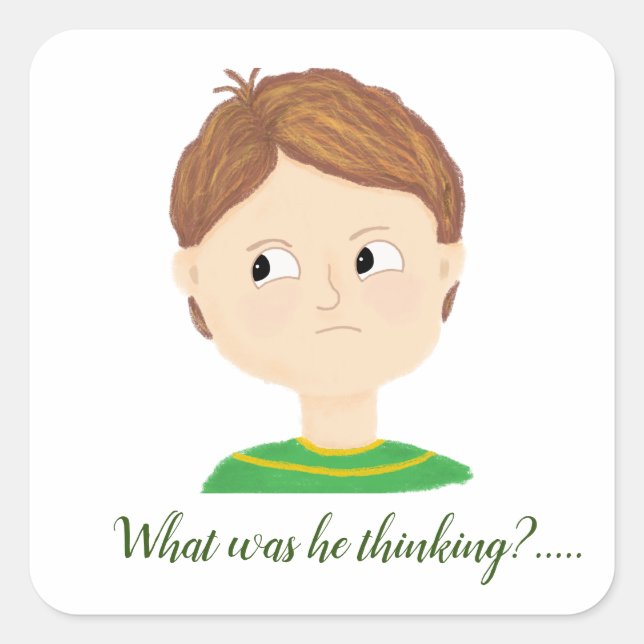 My Feelings Emotions Chart  Square Sticker (Front)