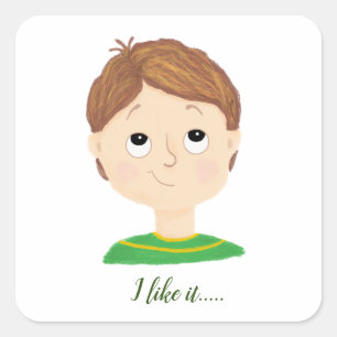 My Feelings Emotions Chart  Square Sticker