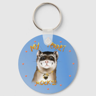 My Ferret Rocks Keychain