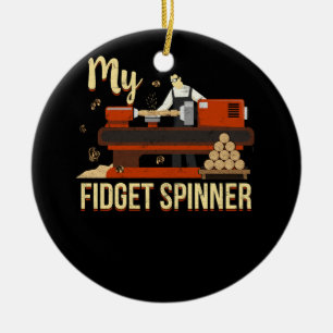 My Fidget Spinner Funny Lathe Woodturning Vintage  Ceramic Tree Decoration