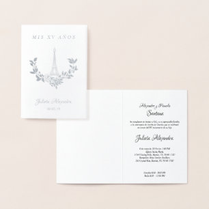 My Fifteen Years of Floral Design Paris Plata Foil Card