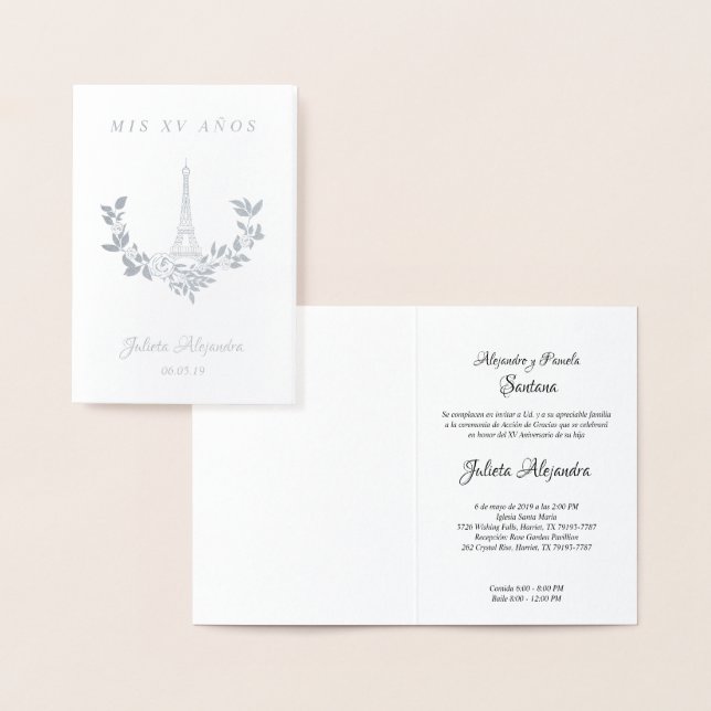 My Fifteen Years of Floral Design Paris Plata Foil Card (Display)