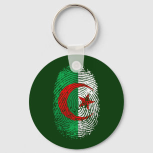 My fingerprint is 100% Algerian Tees and gear Key Ring