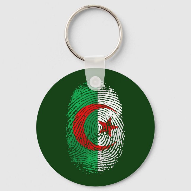 My fingerprint is 100% Algerian Tees and gear Key Ring (Front)