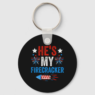 My Firecracker His And Hers 4th Of July Couples Key Ring