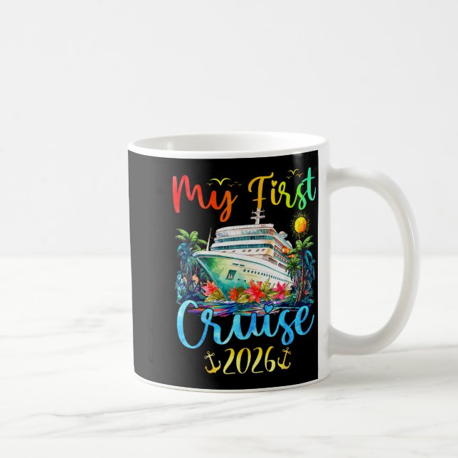 My First 2026 Cruise Trip Kids Vacation Matching F Coffee Mug (Right)