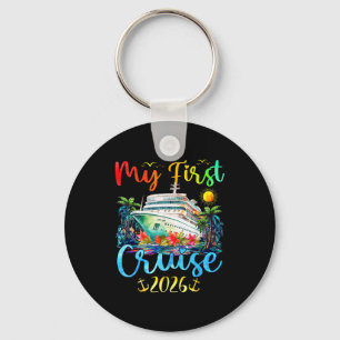 My First 2026 Cruise Trip Kids Vacation Matching F Key Ring