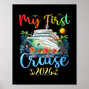My First 2026 Cruise Trip Kids Vacation Matching F Poster