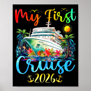My First 2026 Cruise Trip Kids Vacation Matching F Poster