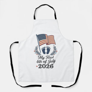My First 4th of July 2026 Baby Vintage Patriotic S Apron