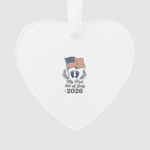 My First 4th of July 2026 Baby Vintage Patriotic S Ornament