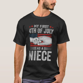 My First 4Th Of July As A Niece Us American Flag T-Shirt