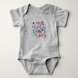 My First 4th of July Baby Bodysuit