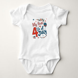 My first 4th of July Baby Bodysuit
