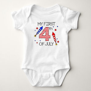 My First 4th of July Infant Body Suit Baby Bodysuit