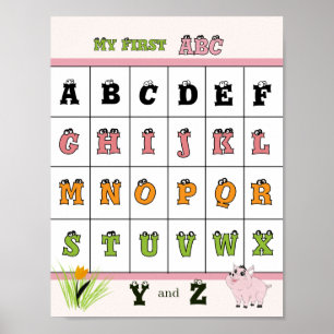My First ABC Piggy  Poster