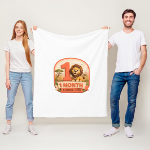 My First Adventure – 1 Month Baby Milestone Little Fleece Blanket