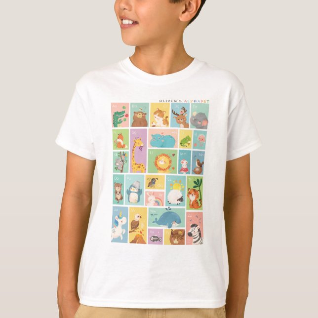 My First Alphabet ABC Animals T-Shirt (Front)