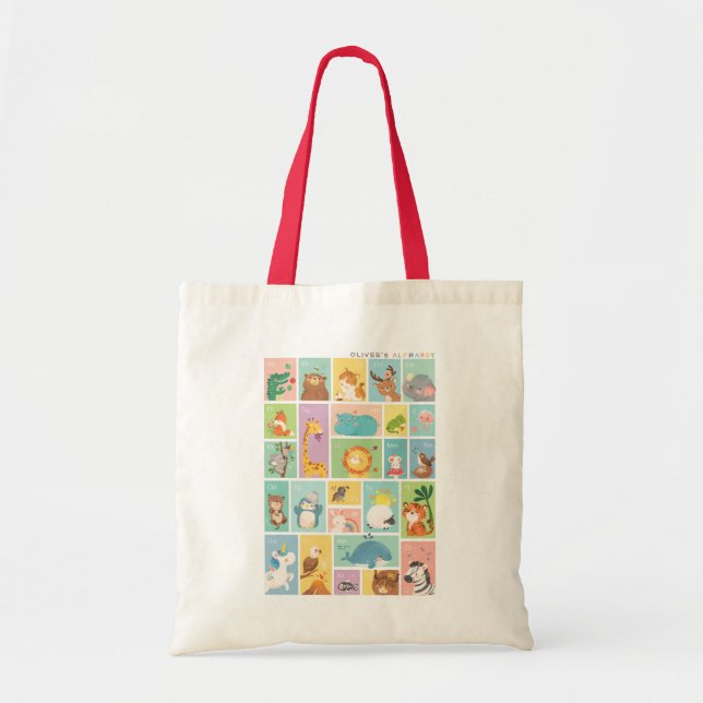 My First Alphabet ABC Animals Tote Bag (Front)