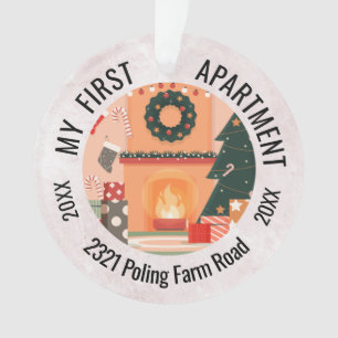My First Apartment 2023 Custom Address Ornament