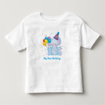 My First Birthday Baby Elephant  Baby T-Shirt