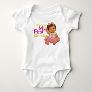 My First Birthday Baby Girl Bodysuit – Cute Pink
