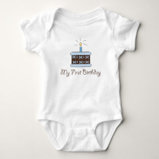 My First Birthday Cake Boy Baby Bodysuit