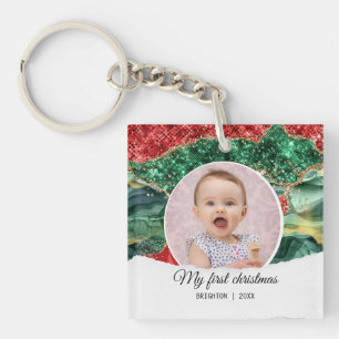 My first birthday christmas  key ring