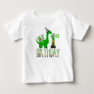 My First Birthday Dinosaur Party Baby T-Shirt