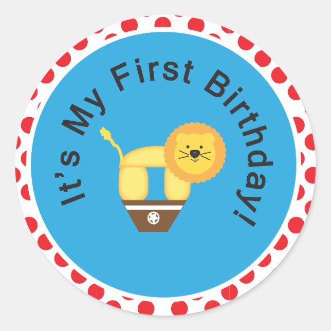 My First Birthday! Sticker (Front)
