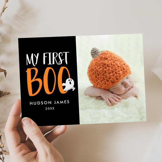 My First Boo Baby's First Halloween Photo Card (Creator Uploaded)