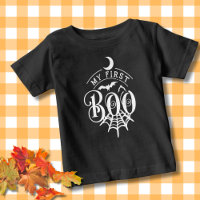 My First Boo Black Halloween Baby T-shirt