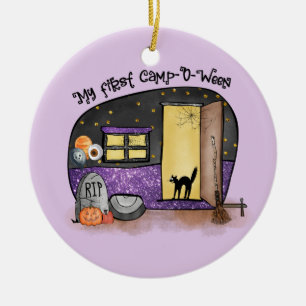 My First Camp-O-Ween   Halloween Camping Ceramic Tree Decoration
