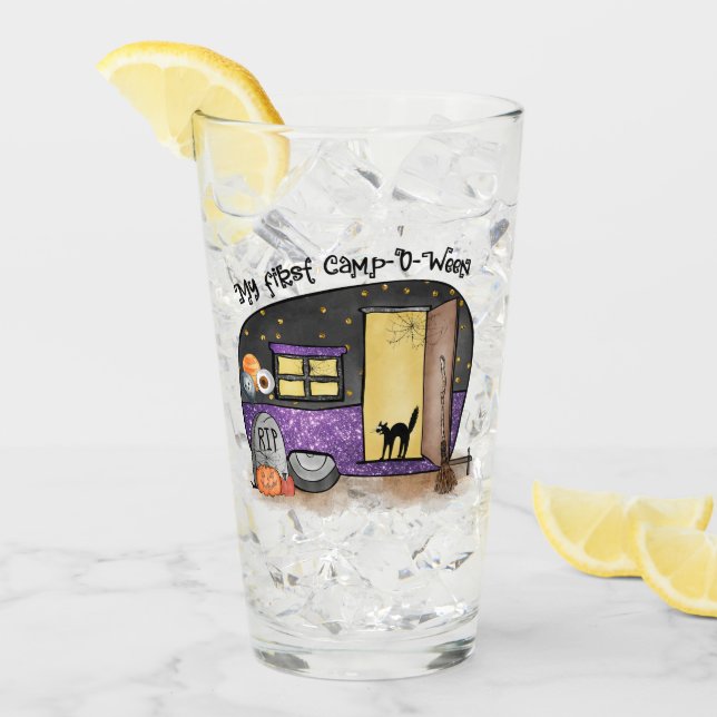 My First Camp-O-Ween | Halloween Camping Glass (Front Ice)