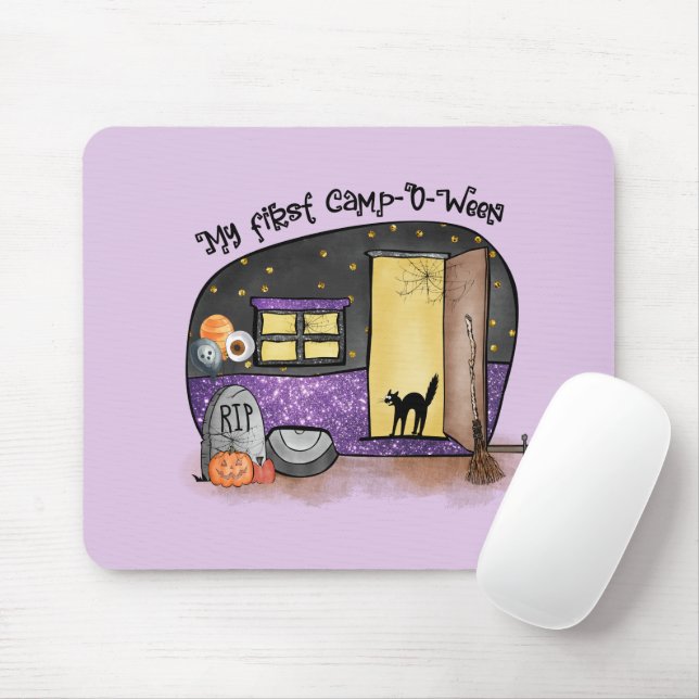 My First Camp-O-Ween | Halloween Camping Mouse Mat (With Mouse)