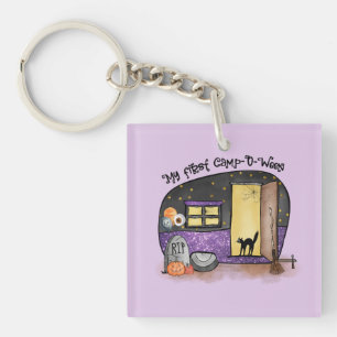 My First Camp-O-Ween – Spooky Black Cat Key Ring