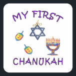 My First Chanukah Square Sticker<br><div class="desc"></div>