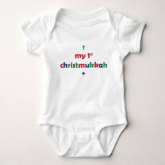 my first chistmukkah baby bodysuit