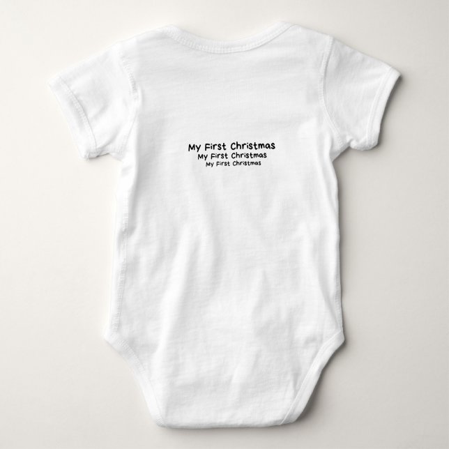 My First Christmas - 3Months Old Baby Bodysuit (Back)